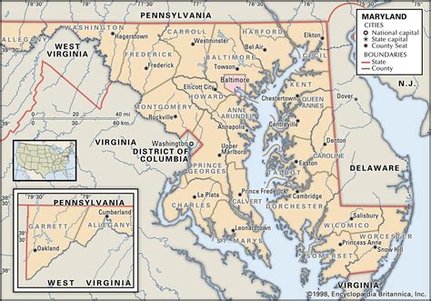 Maryland County Map Shown On Google Maps Countiesmap Com