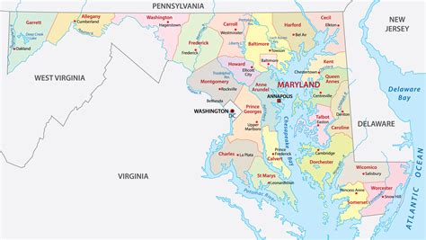 Maryland County Map With Names