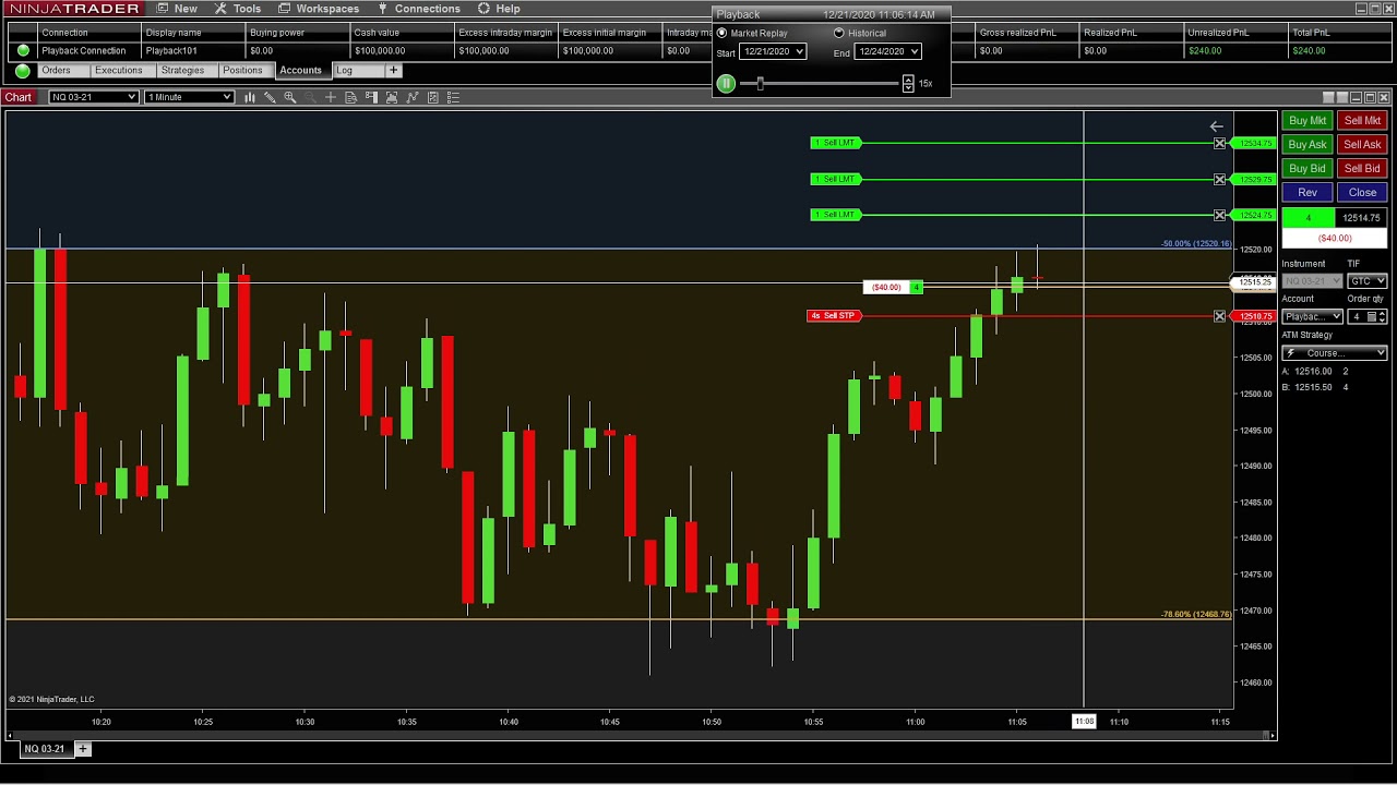 Master Ninjatrader 8 Create An Atm Strategy With Trailing Stop Youtube