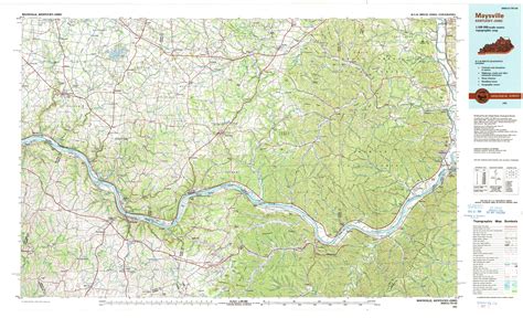 Maysville Topographical Map 1 100 000 Kentucky Usa