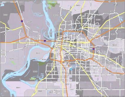 Memphis Zip Code Map Gis Geography