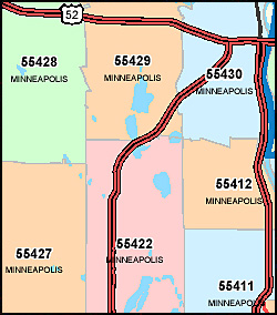 Minnesota Zip Code Map Minnesota Postal Code