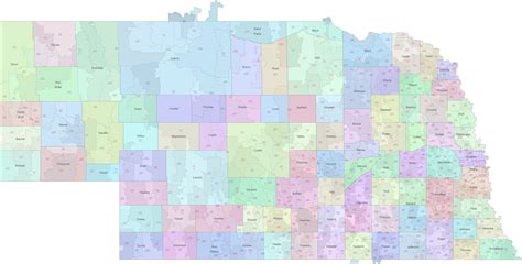 Nebraska Zip Code Map