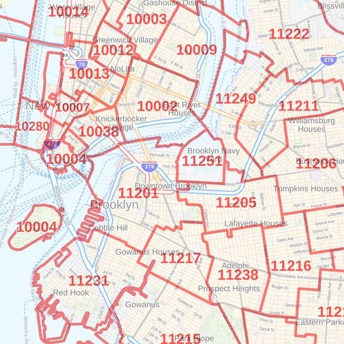 New York City Zip Code Map