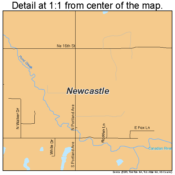 Newcastle Oklahoma Street Map 4051150