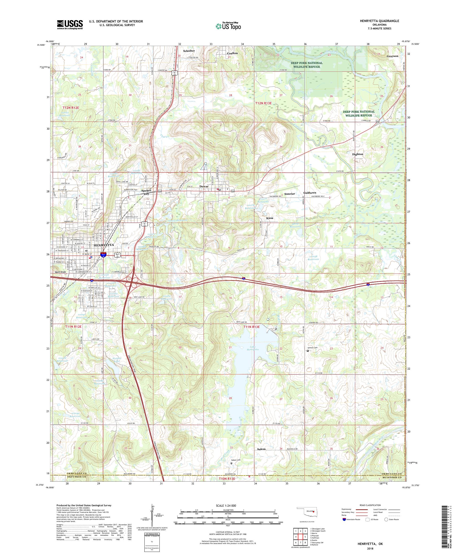 Newcastle Oklahoma Us Topo Map Mytopo Map Store