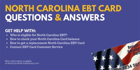 North Carolina Ebt Card Faqs North Carolina Food Stamps