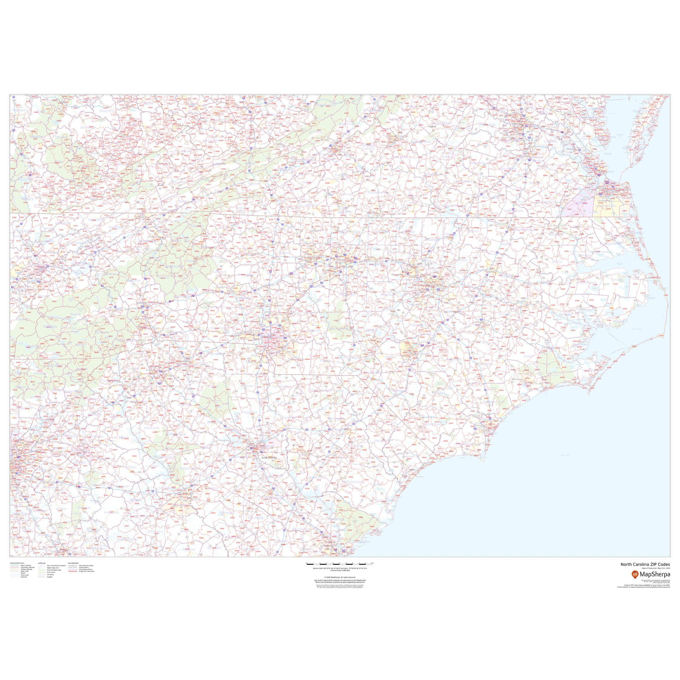 North Carolina Zip Code Map Atlanta Georgia Map