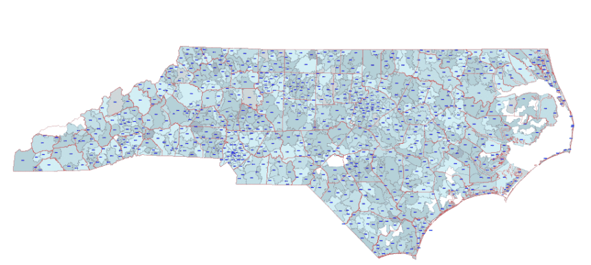 North Carolina Zip Codes Map Secretmuseum