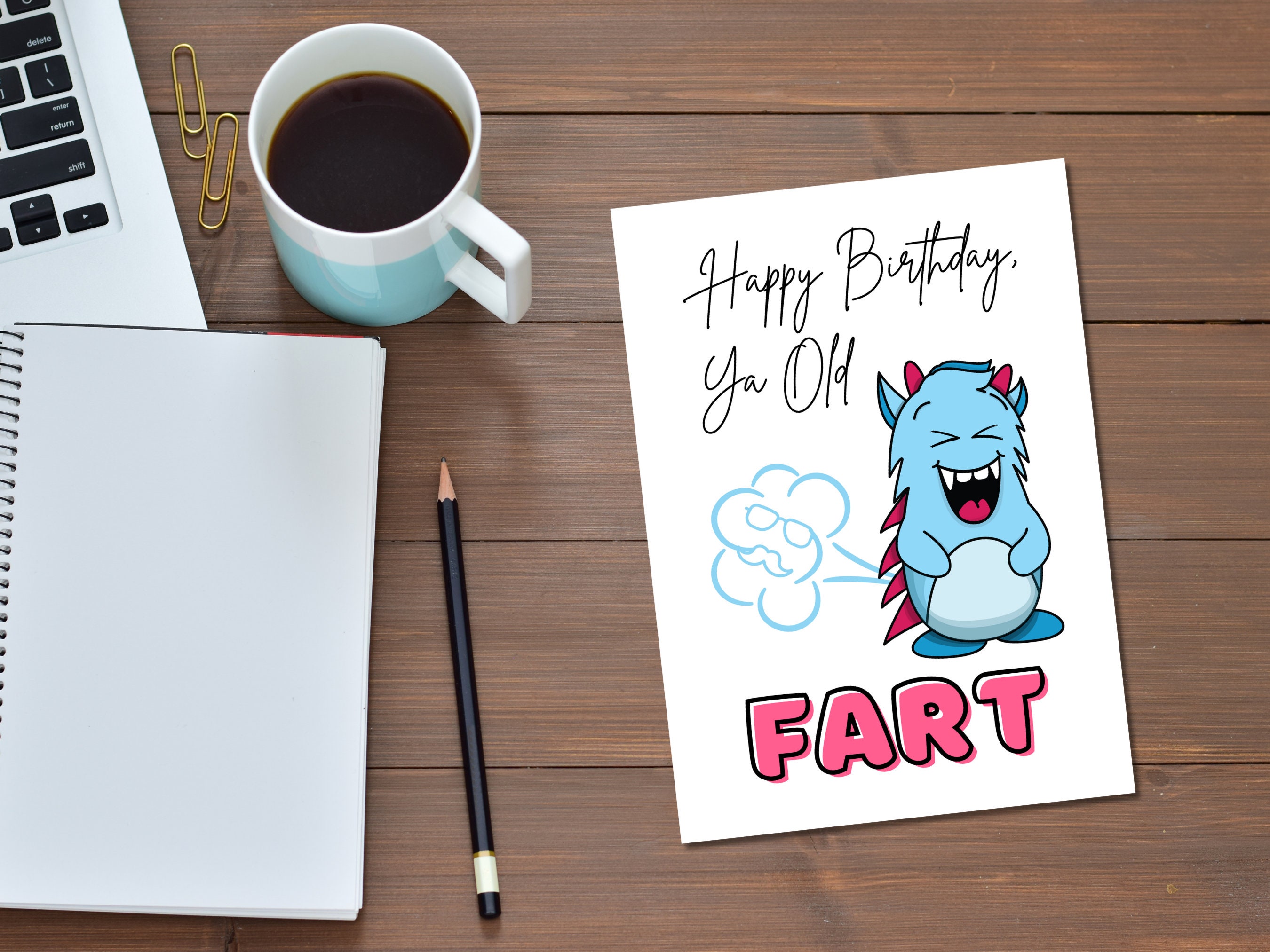 Old Fart Birthday Card Rude Greeting Cards Dad Birthday Etsy