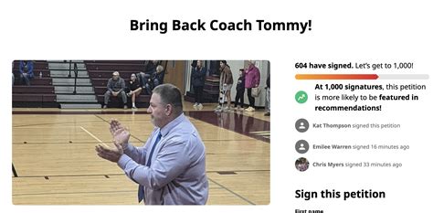 Online Petition To Reinstate Coach Tommy Thompson At South Carroll High