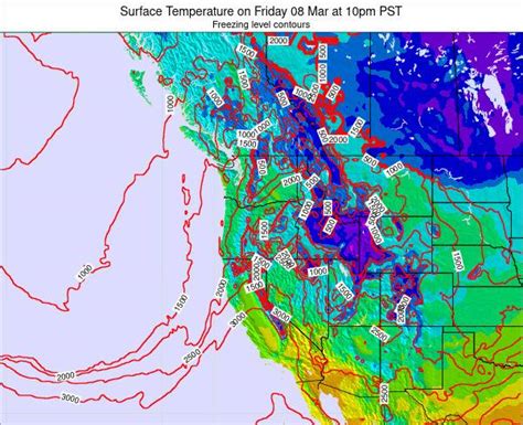 Oregon Surface Temperature On Tuesday 13 Jul At 5Am Pdt