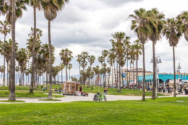 Passeio Beira Mar Na Praia De Venice Em Los Angeles Famosa Praia Na