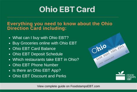 Phone Number For Ohio Ebt Card