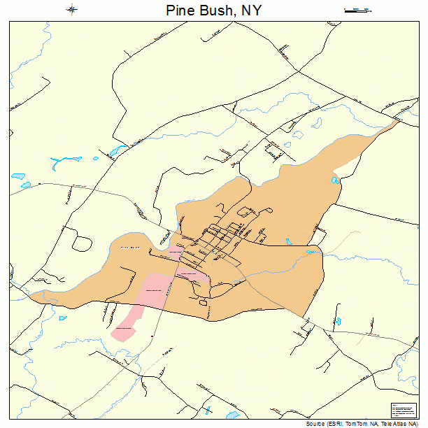 Pine Bush New York Street Map 3657980