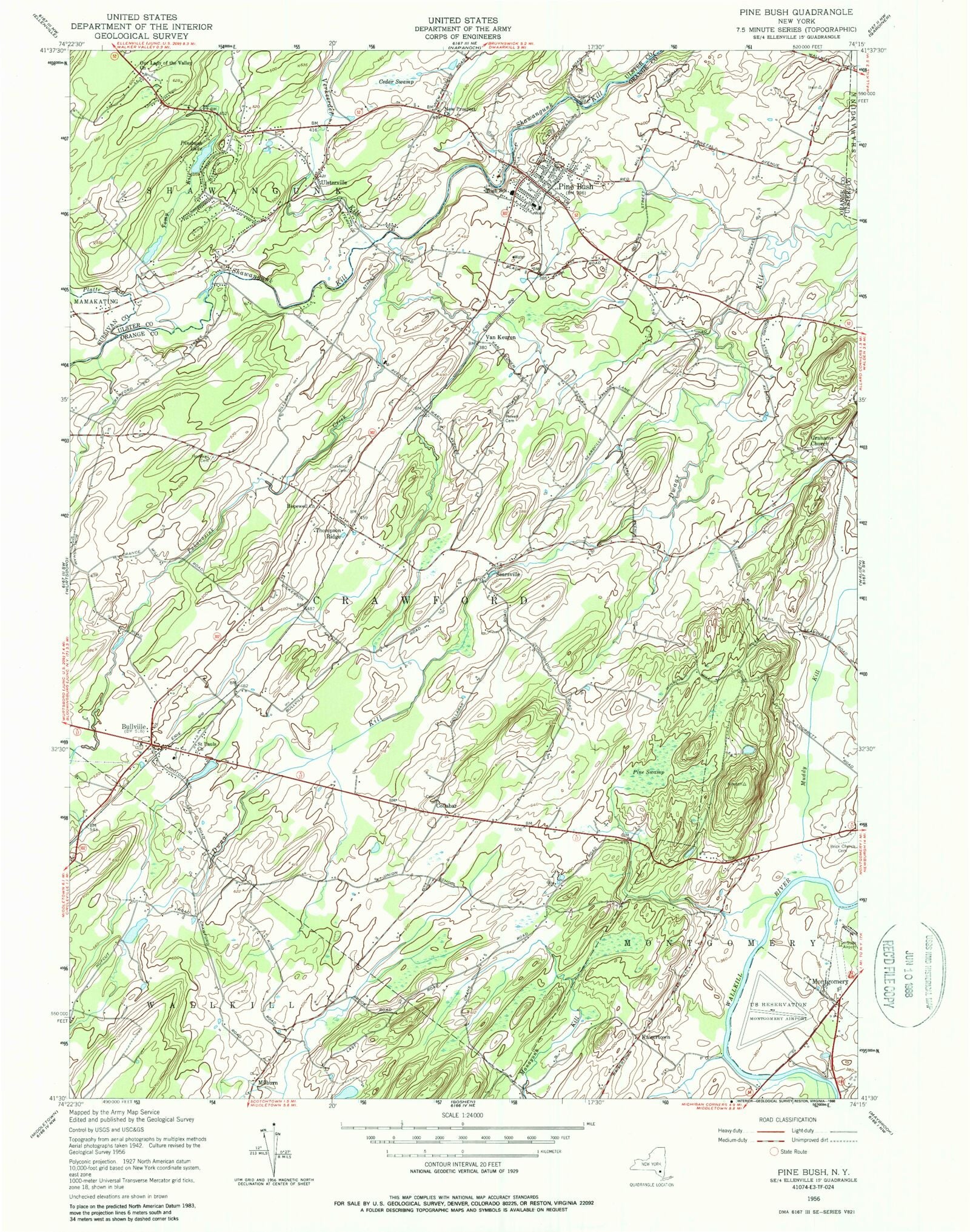 Pine Bush New York Us Topo Map Mytopo Map Store