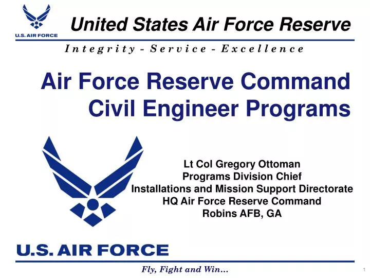 Ppt Air Force Reserve Command Civil Engineer Programs Powerpoint