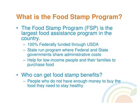 Ppt Food Stamp Program Powerpoint Presentation Free Download Id