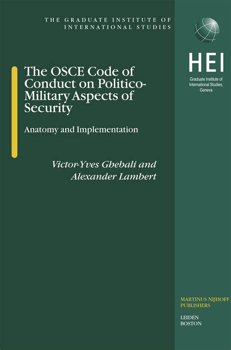 Preliminary Material In The Osce Code Of Conduct On Politico Military