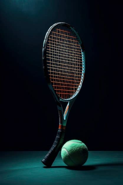 Premium Ai Image Tennis Ball And Racket Ai Generated