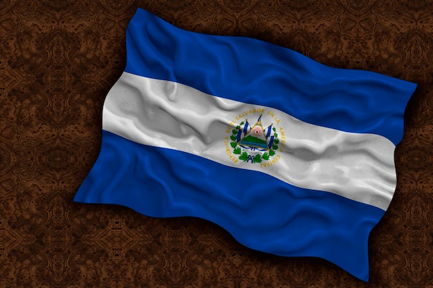 Premium Photo National Flag Of El Salvador Background With Flag Of El