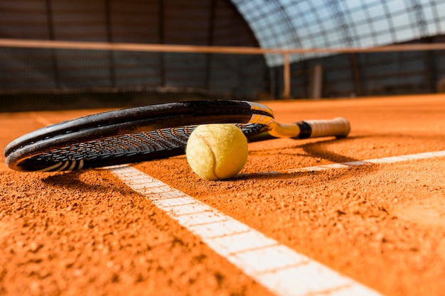 Premium Photo Tennis Ball And Racket