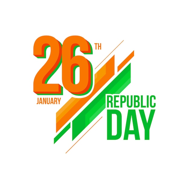 Premium Vector Happy Republic Day Logo Design Template