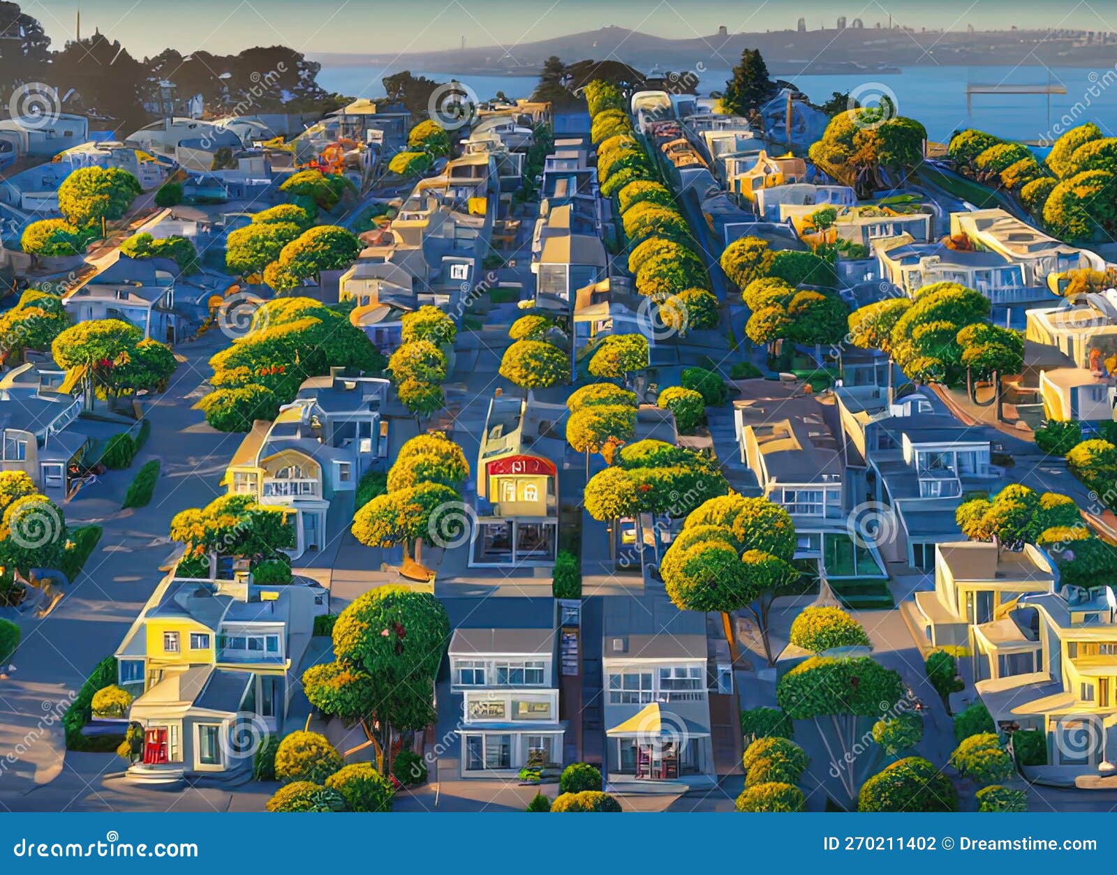 Presidio Heights Neighborhood In San Francisco California Usa Stock