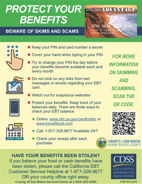 Protect Your Ebt Benefits From Skims And Scams County Of San Mateo Ca