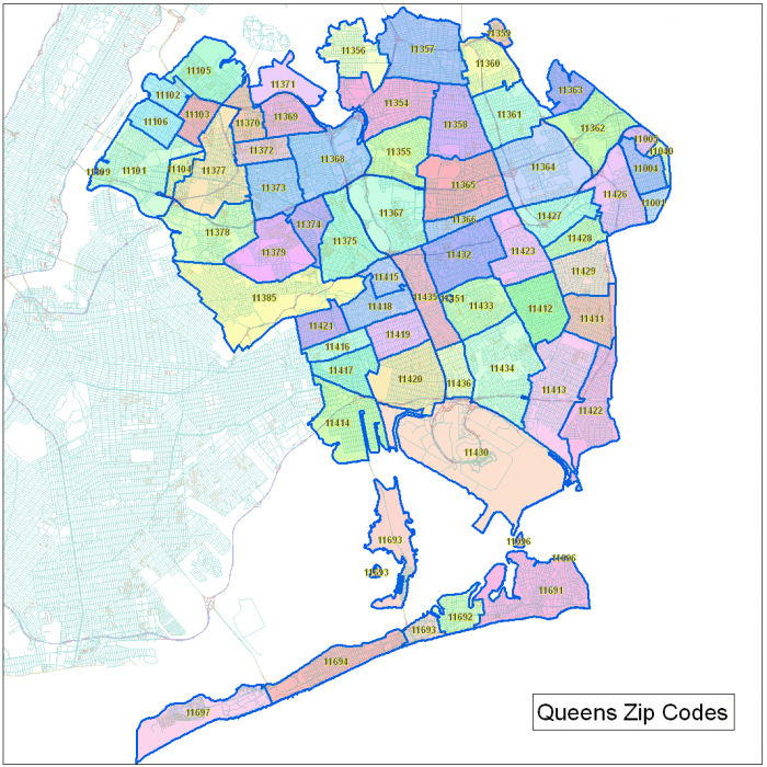 Queens New York Zip Code Map Get Latest Map Update