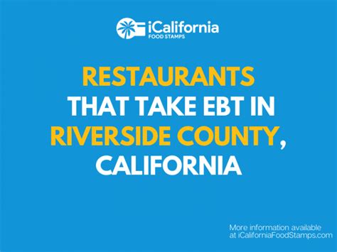 Restaurants That Accept Ebt In Riverside County Ca California Food