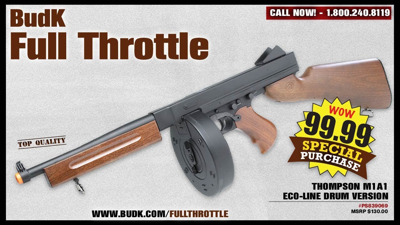 Review Of The Thompson M1a1 Drum Magazine Version Aeg Hd Youtube