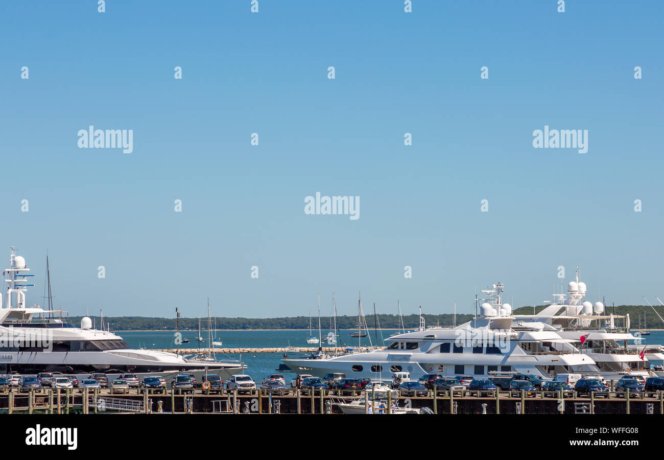 Sag Harbor Long Wharf Marinas Yachts Sailboats Hamptons Drone