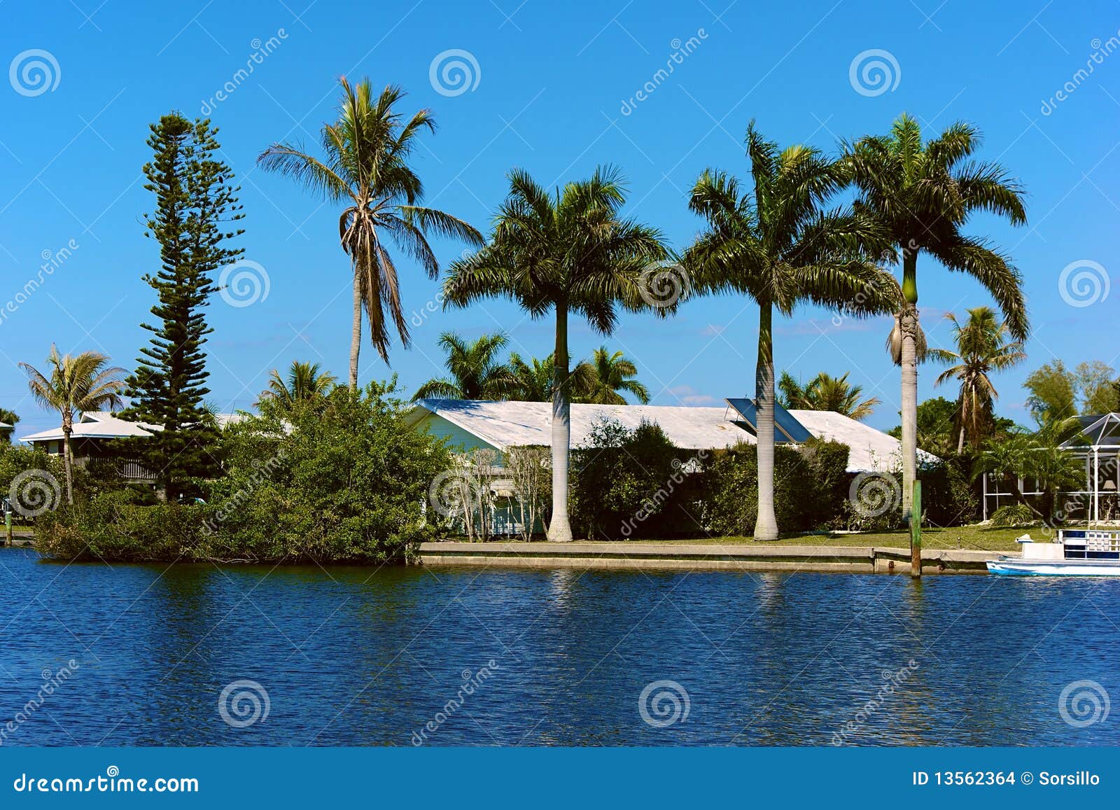 Scenic Bonita Springs Florida Stock Photo Image Of House Water 13562364