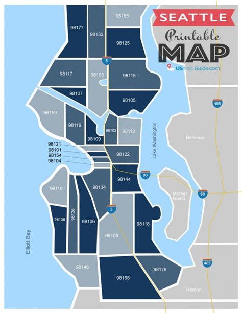 Seattle Washington Zip Codes Map Map Of Central America