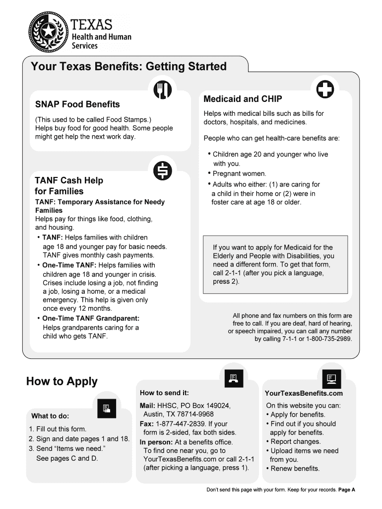 Section B Complete This Section To Get Texas Food Stamps In 24 Hours