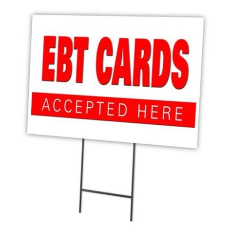 Signmission Ebt Cards Yard Sign Stake Outdoor Plastic Coroplast