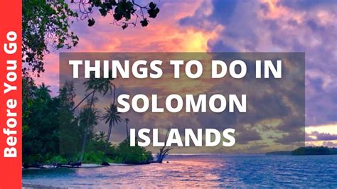 Solomon Islands Travel Guide Youtube