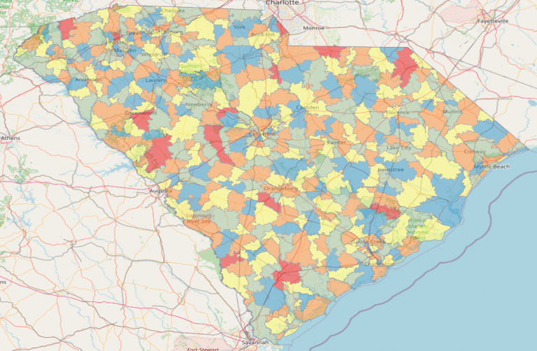 South Carolina Zip Codes Zipdatamaps Blog