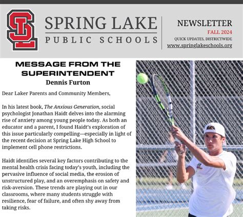 Spring Lake Public Schools Newsletter Fall 2024 Posts Detail