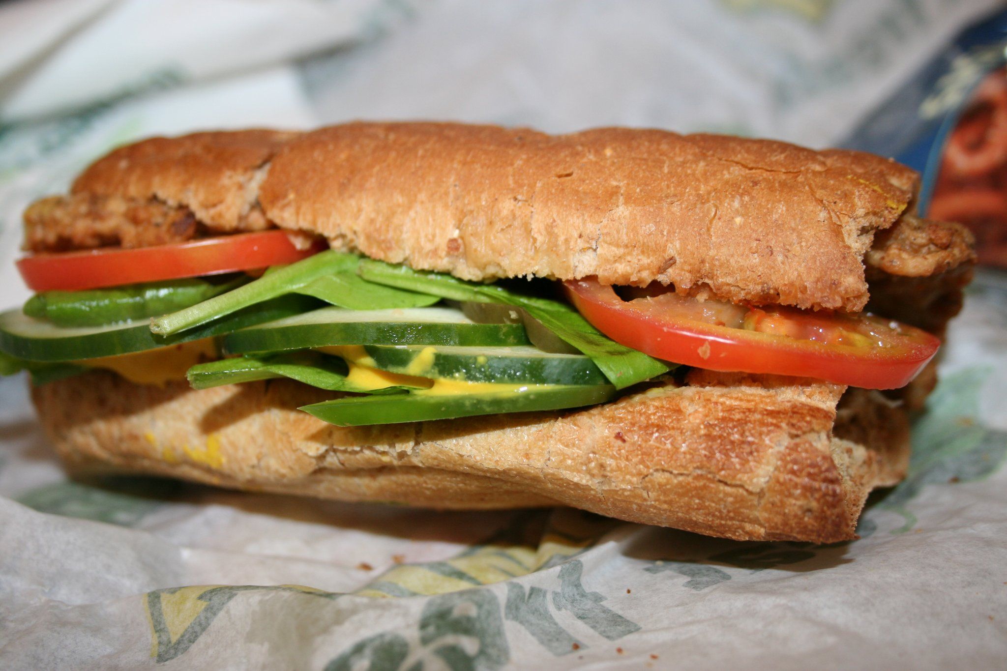 Subway Veggie Delite Sandwich With Veggie Burger Vegan Tikka Masala