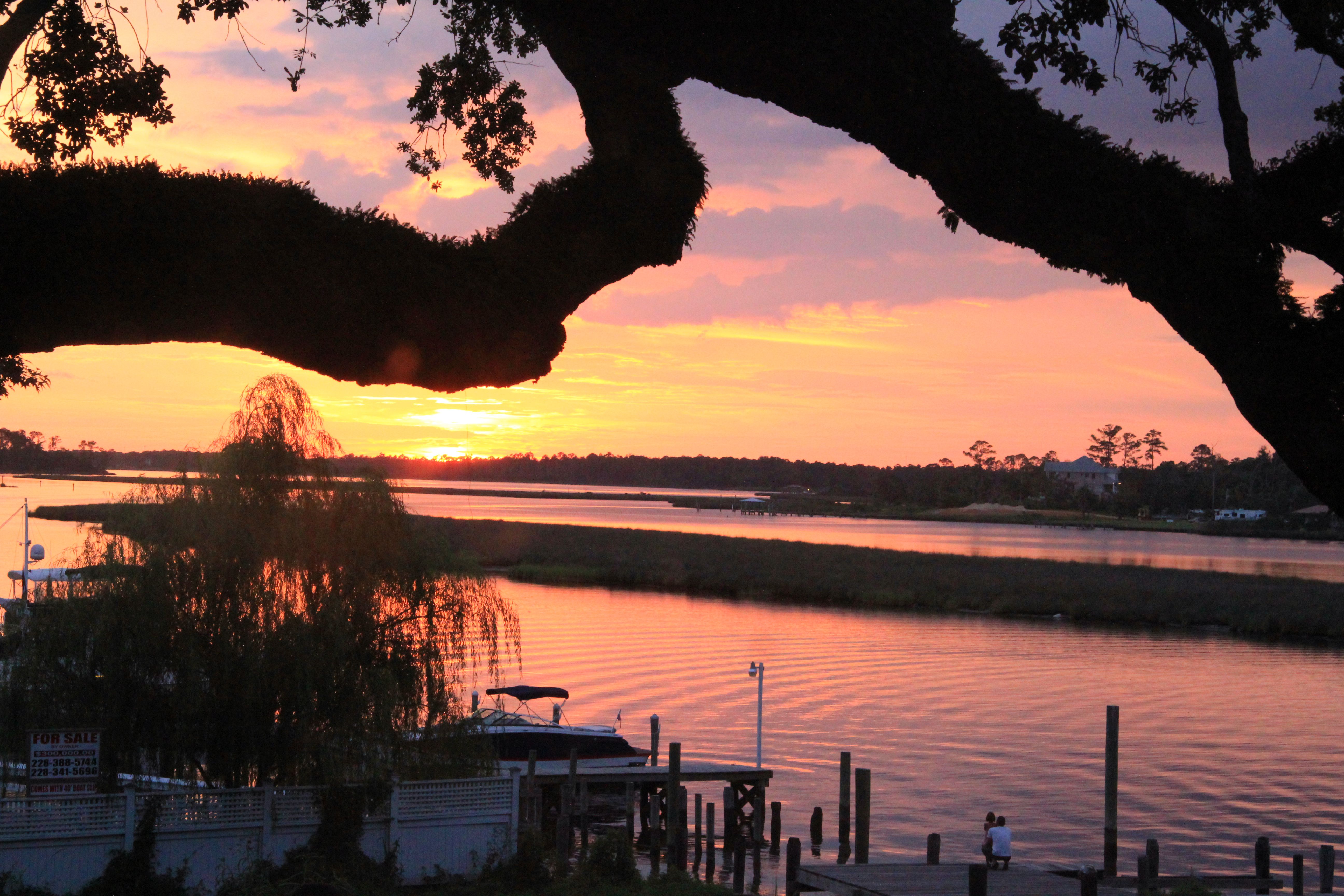 Sunset Over The Bayou Ocean Springs Ms Ocean Springs Mississippi