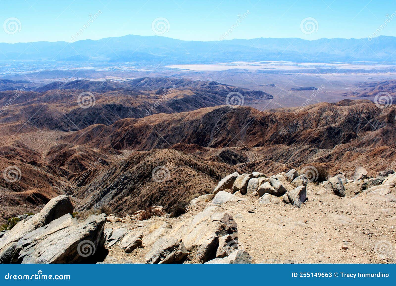 Sweeping View Of The Mountains From Key S View In Joshua Tree National