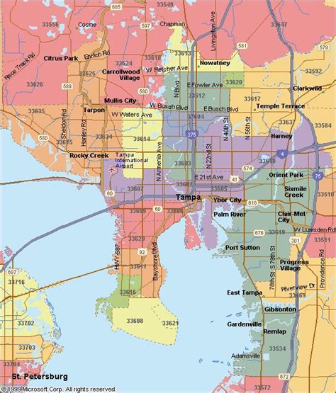 Tampa Area Code Map