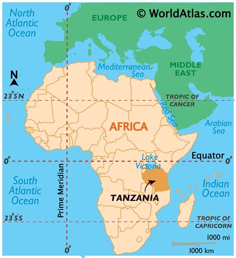 Tanzania On Map Of Africa Map