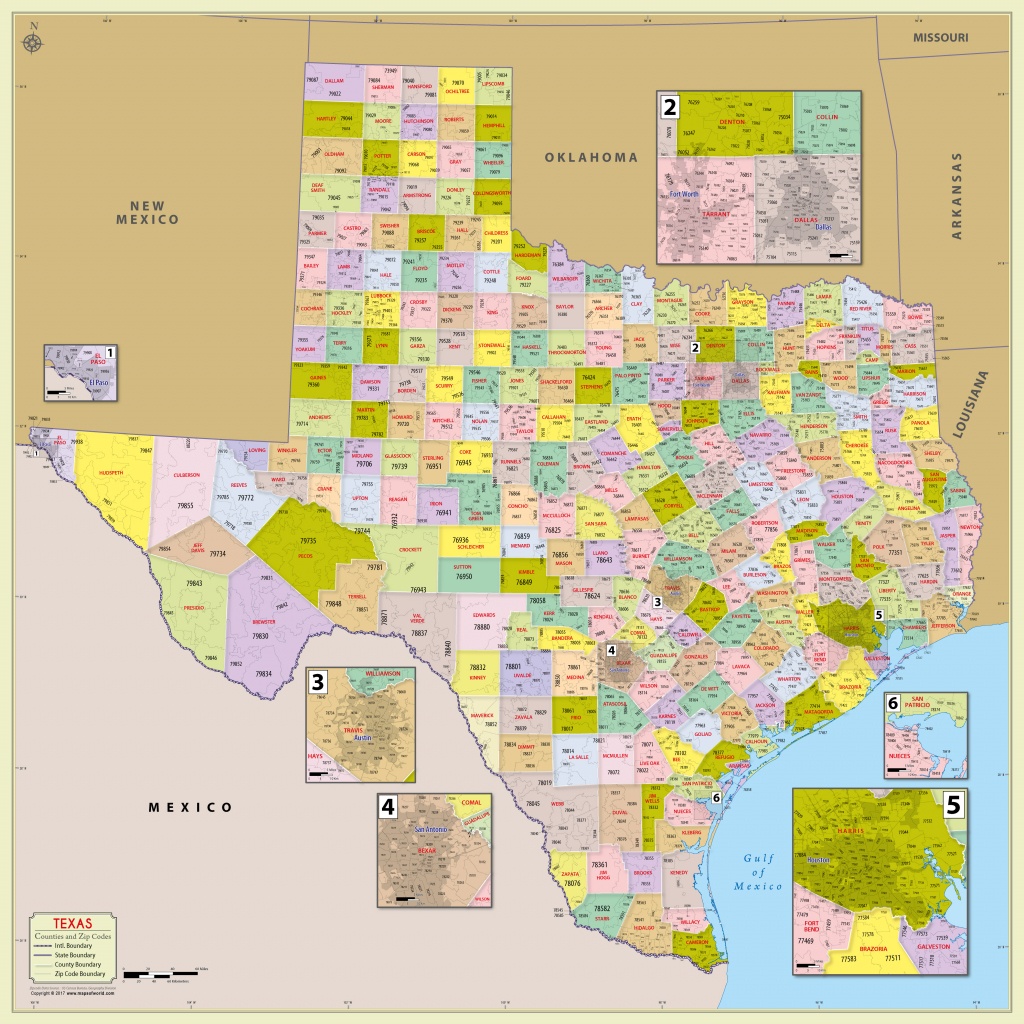 Texas Zip Code Map Map Of Texas With Zip Codes