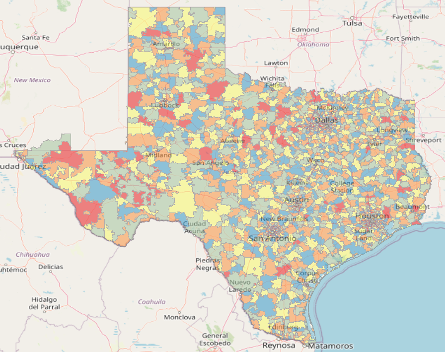 Texas Zip Codes Zipdatamaps Blog