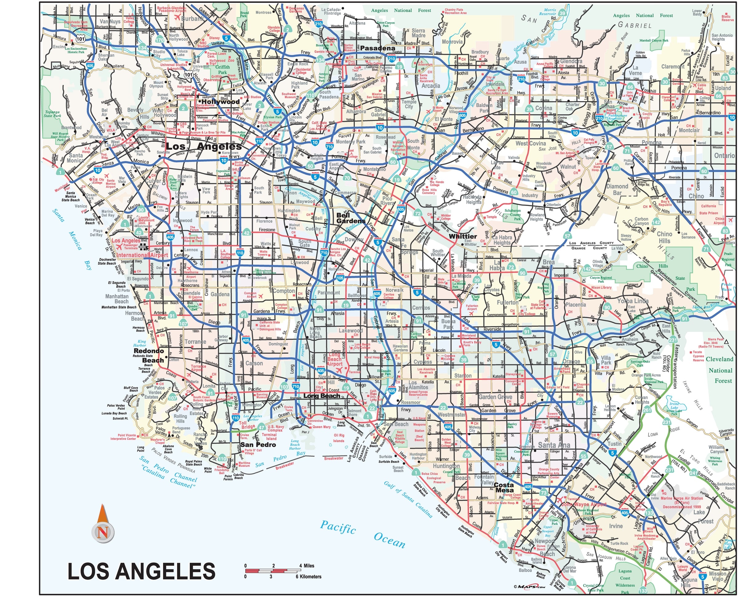 The 29 Best Los Angeles Wall Maps Of 2024 Verified Cherry Picks