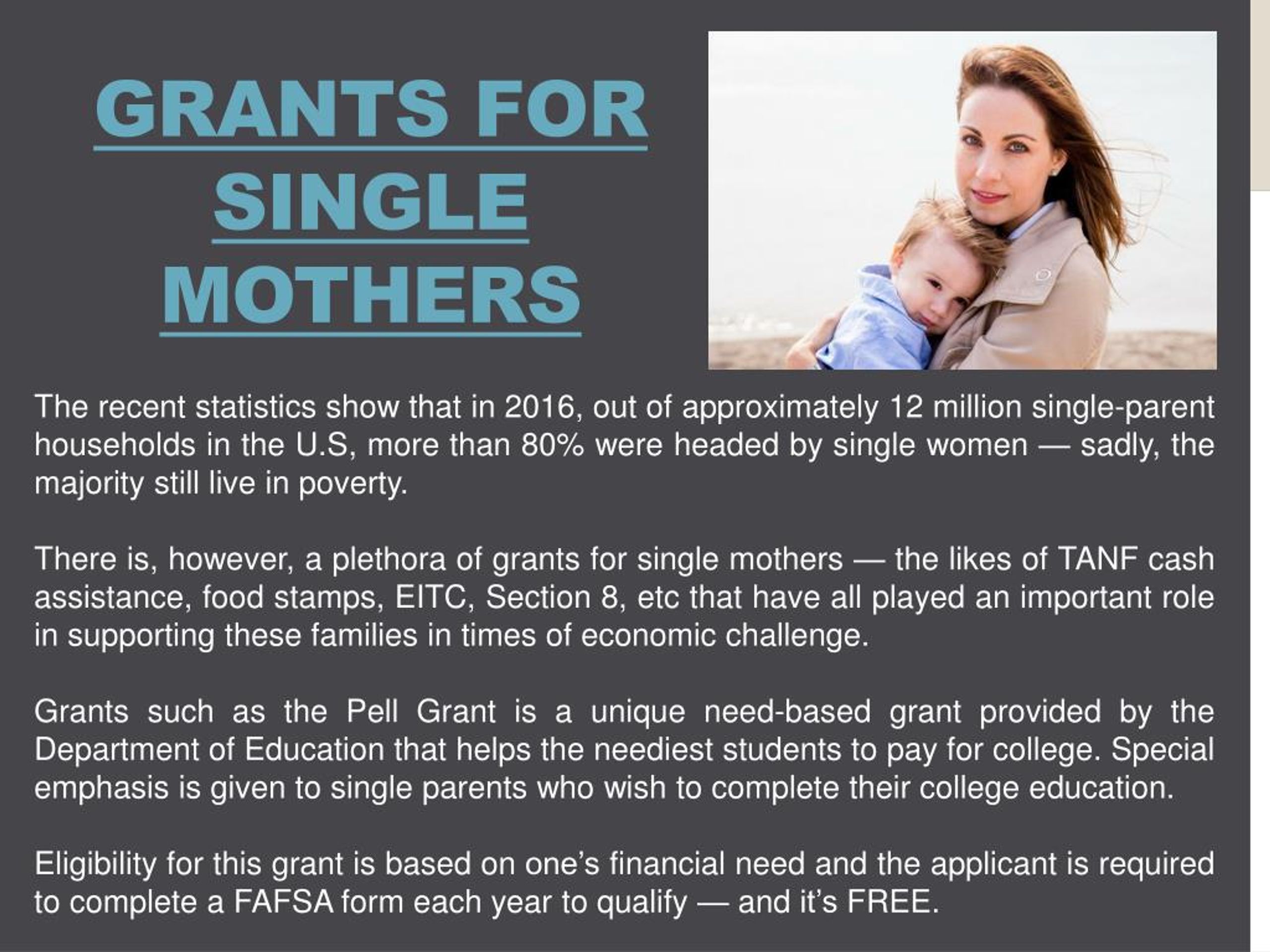 The Food Stamp Snap Program For Single Mothers Asinglemother Grants For Single Mothers