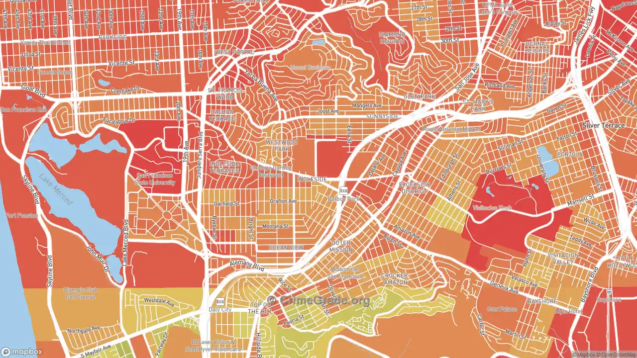 The Safest And Most Dangerous Places In Ingleside San Francisco Ca